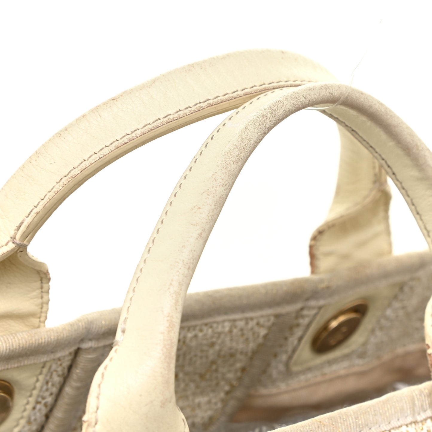 Canvas Large Deauville Tote Ivory