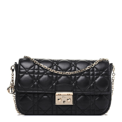 Christian Dior Lambskin Cannage New Lock Pouch Black 1 of 12