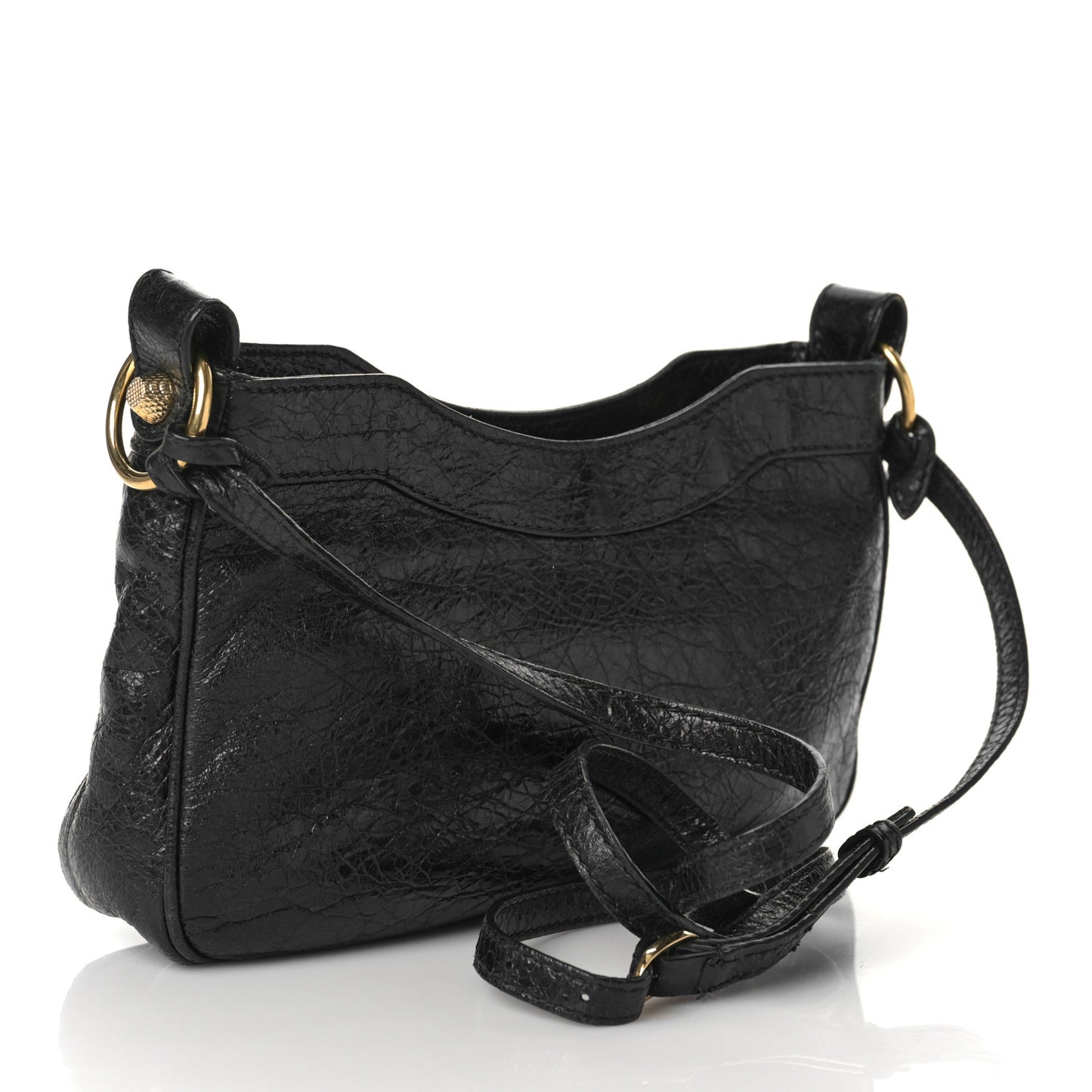 Agneau Giant 12 Gold Hardware Hip Black