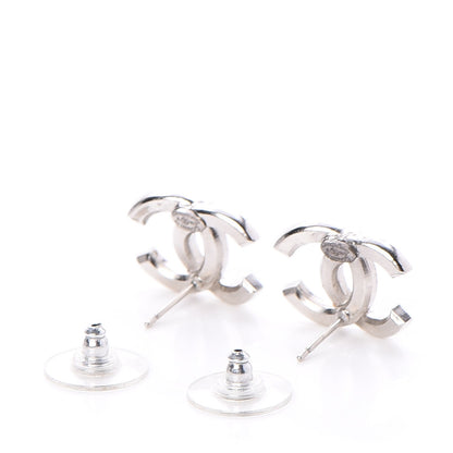 Chanel Crystal CC Earrings Silver 3 of 5