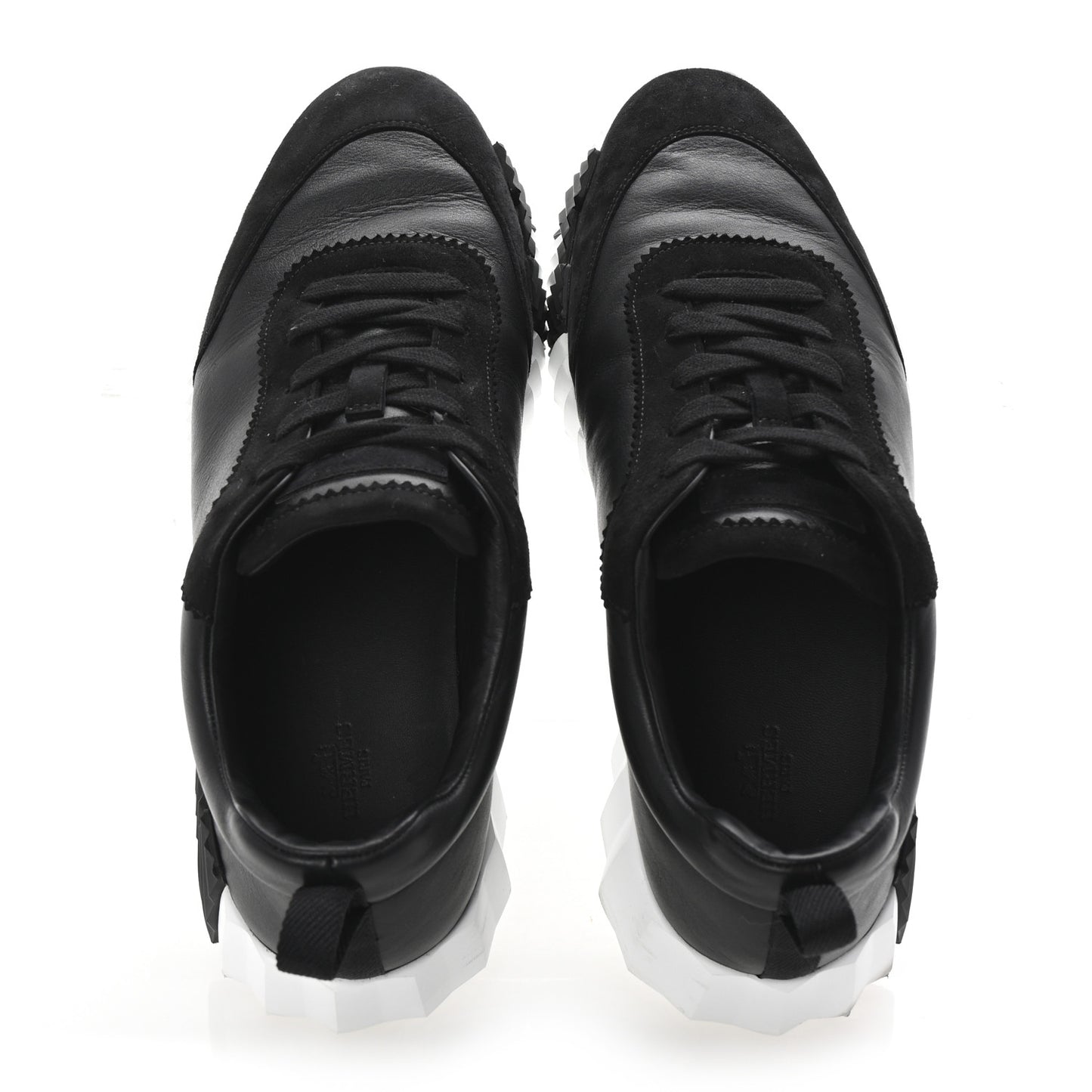 Goatskin Suede Goatskin Mens Bouncing Sneakers 43.5 Black