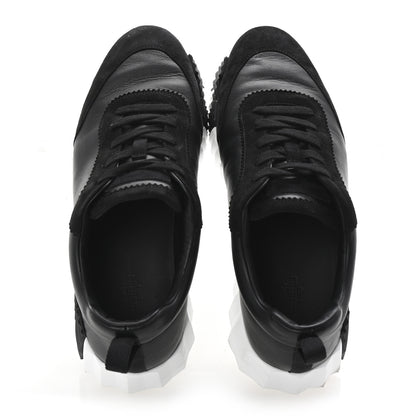 Hermes Goatskin Suede Goatskin Mens Bouncing Sneakers 43.5 Black 2 of 10