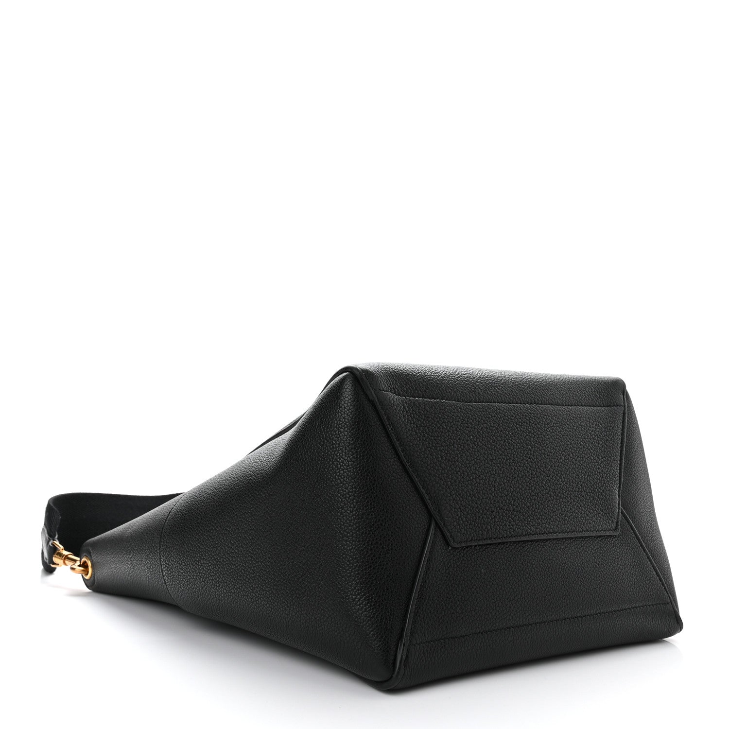 Celine Soft Grained Calfskin Sangle Bucket Bag Black 4 of 11