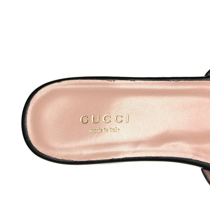 Gucci Malaga Kid GG Marmont Flat Slide Sandals 36 Black 7 of 9
