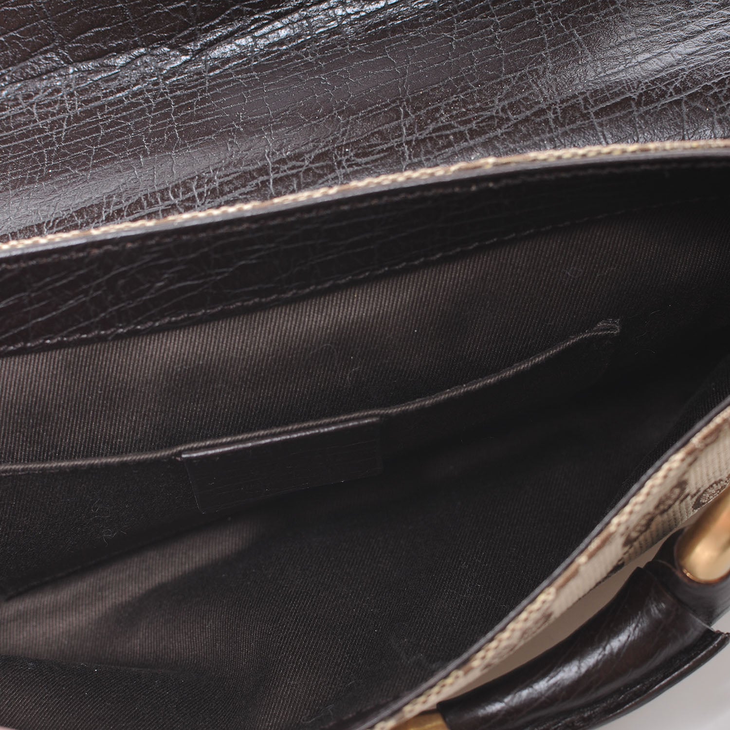Gucci Monogram Horsebit Clutch Ebony 5 of 7