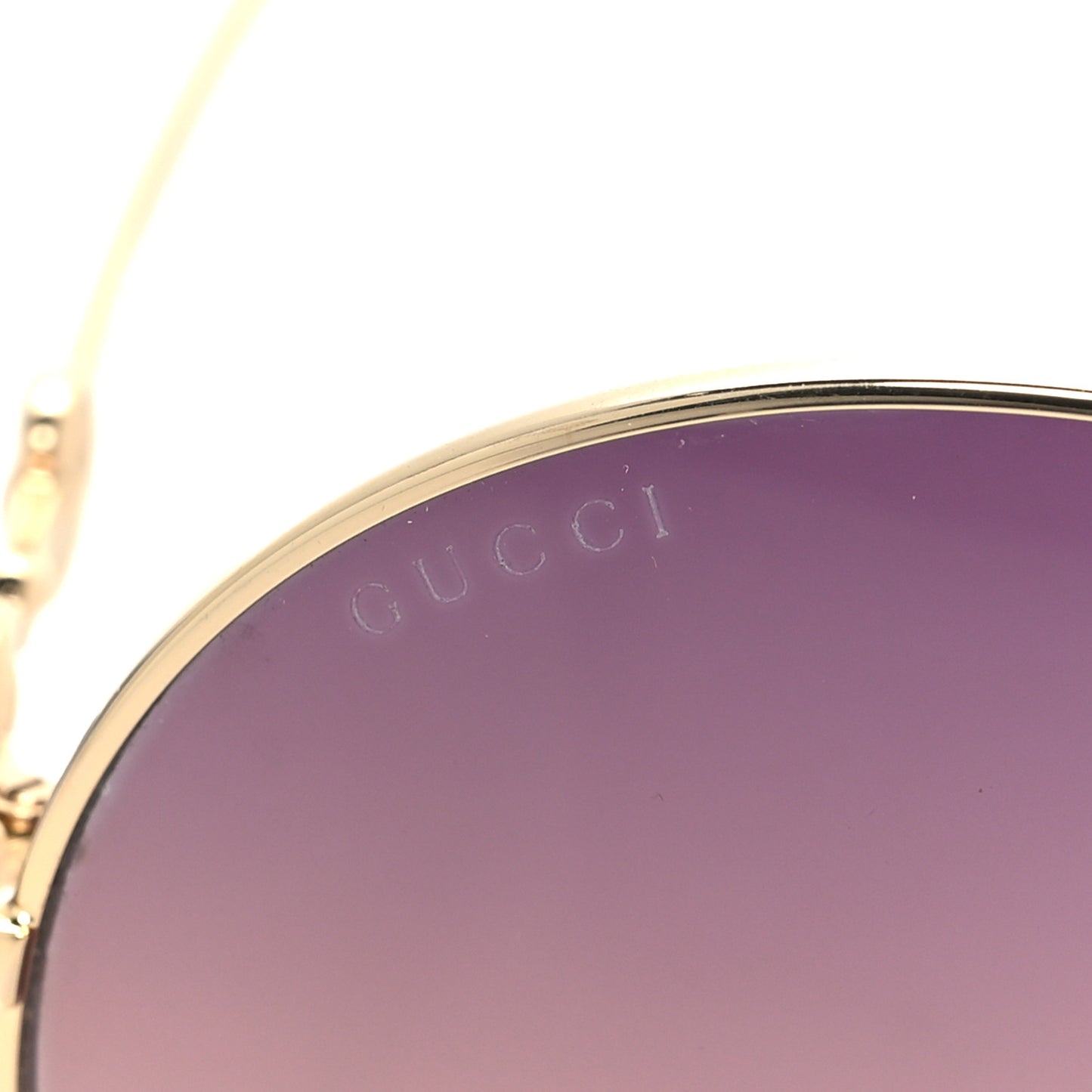 Metal Round Frame Horsebit Sunglasses GG0878S Gold
