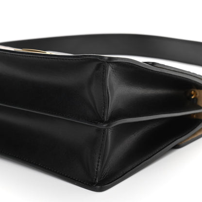 Fendi Vitello Liberty Bi-Color FF 1974 Embossed Kan U Shoulder Bag Black Maya 11 of 11