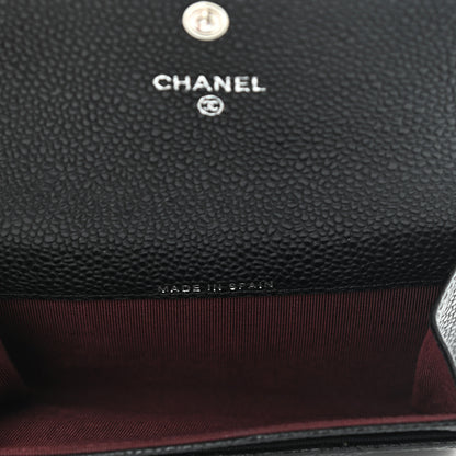 Chanel Caviar Quilted Flap Card Holder Black 4 of 10