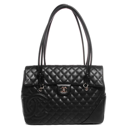Chanel Calfskin Quilted Large Cambon Flap Black 1 of 8