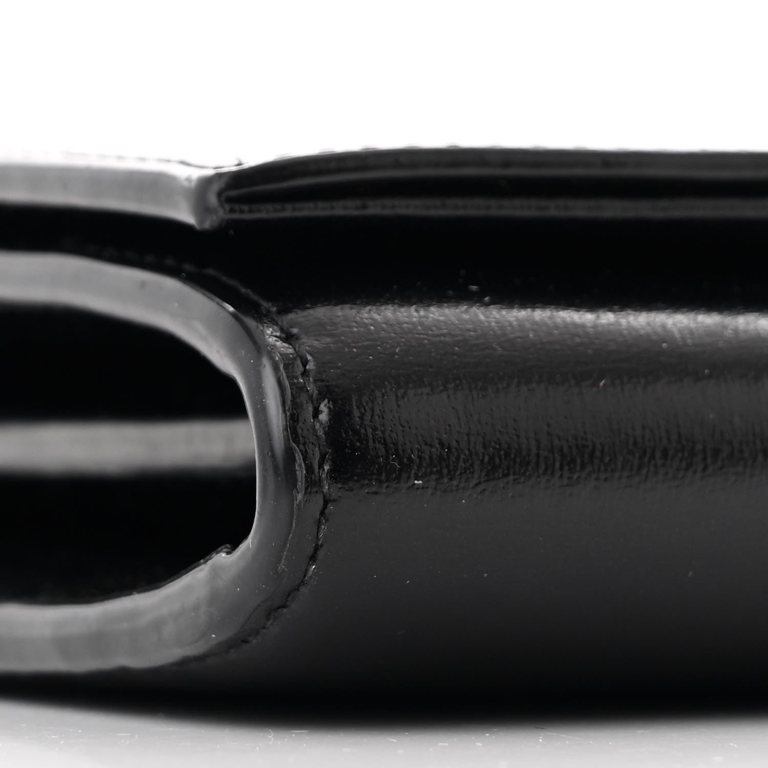 Saint Laurent Glossy Calfskin Monogram Chain Wallet Black 11 of 13