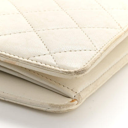 Chanel Lambskin Quilted Valentine Wallet White 10 of 14