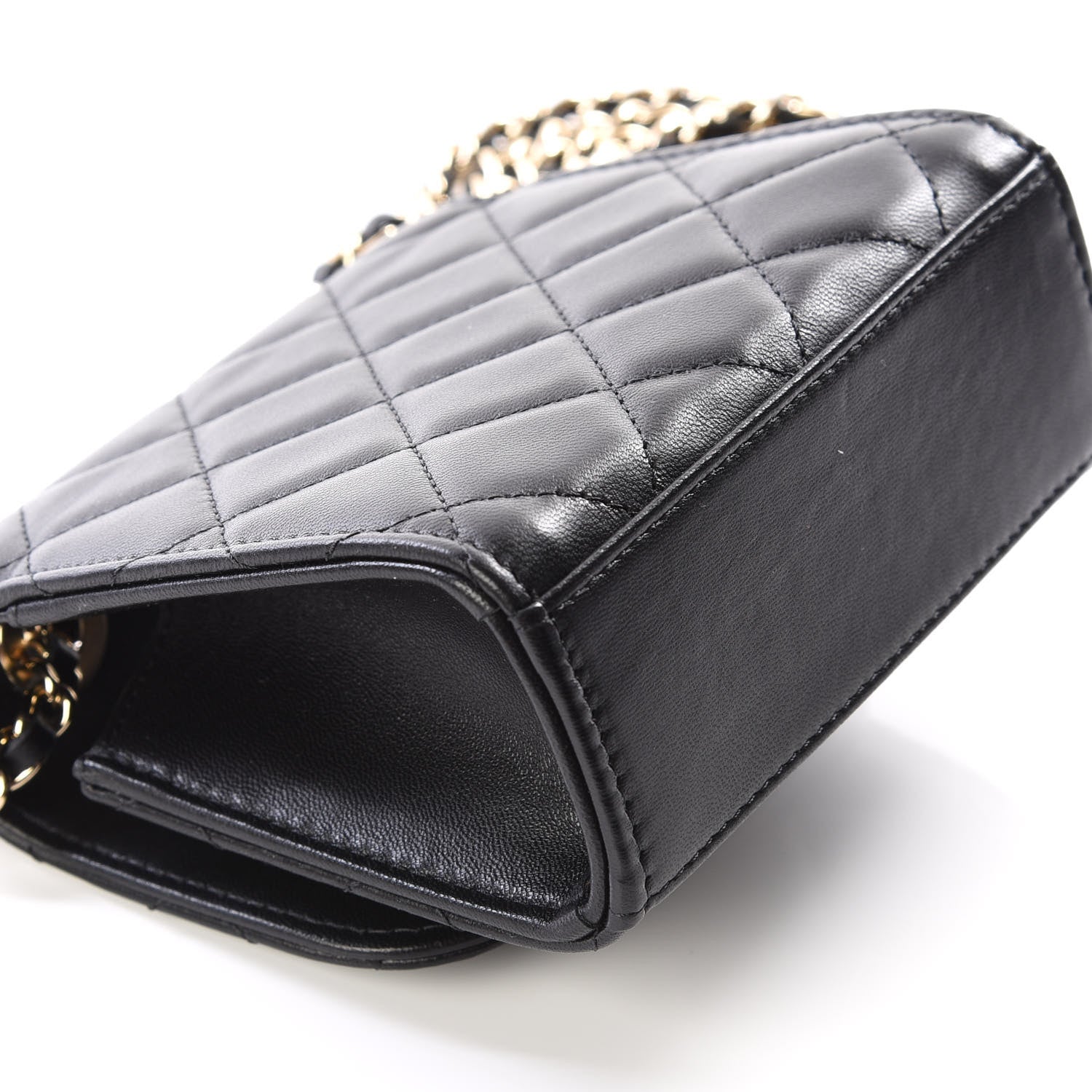 Chanel Lambskin Quilted Mini Trendy CC Chain Wallet Black 7 of 12