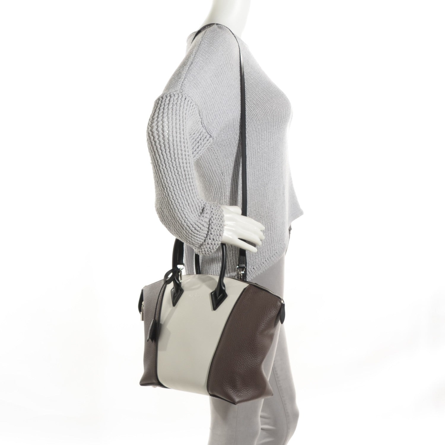 Louis Vuitton Taurillon Cuir Bi-Color Soft Lockit PM White 2 of 7