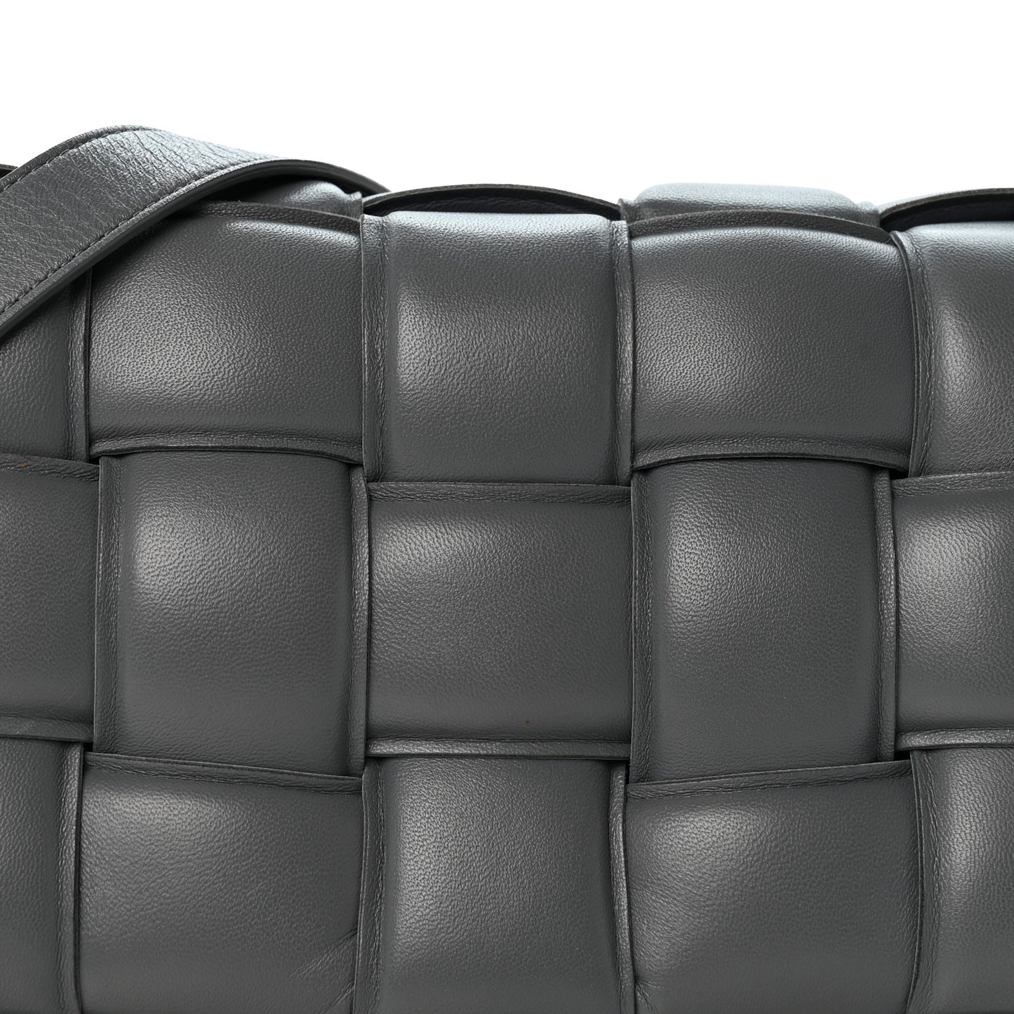 Nappa Maxi Intreccio Padded Cassette Crossbody Bag Thunder