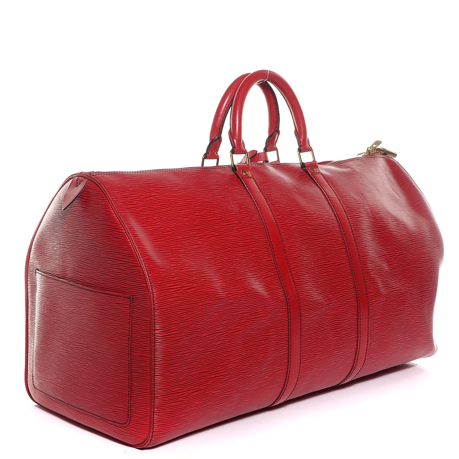 Louis Vuitton Epi Keepall 55 Rouge 3 of 7