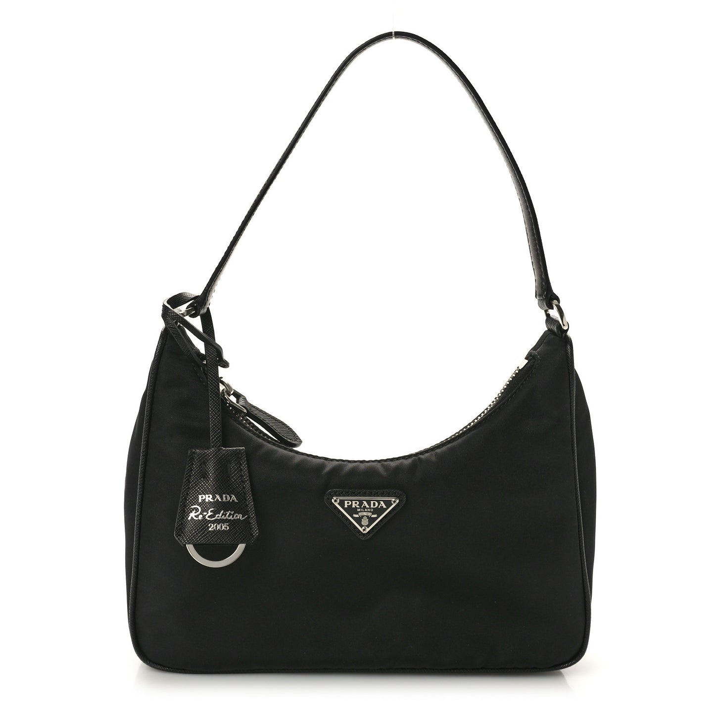 Tessuto Nylon Saffiano Mini Re-Edition 2005 Bag Black