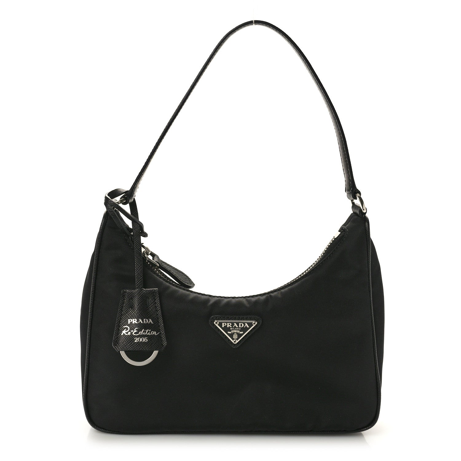 Prada Tessuto Nylon Saffiano Mini Re-Edition 2005 Bag Black 1 of 10