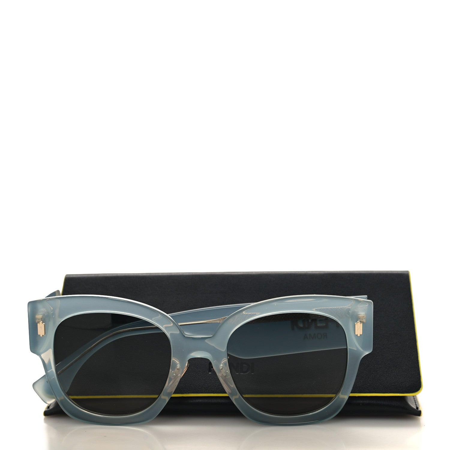 Fendi Acetate Fendi Square Sunglasses FF 0458/G/S Light Blue 7 of 7