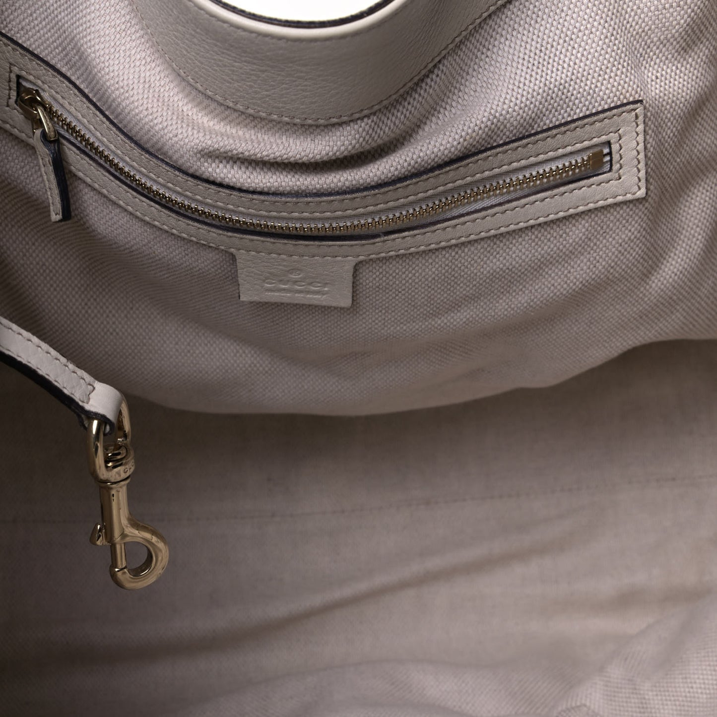 Pebbled Calfskin Medium Soho Shoulder Bag Off White