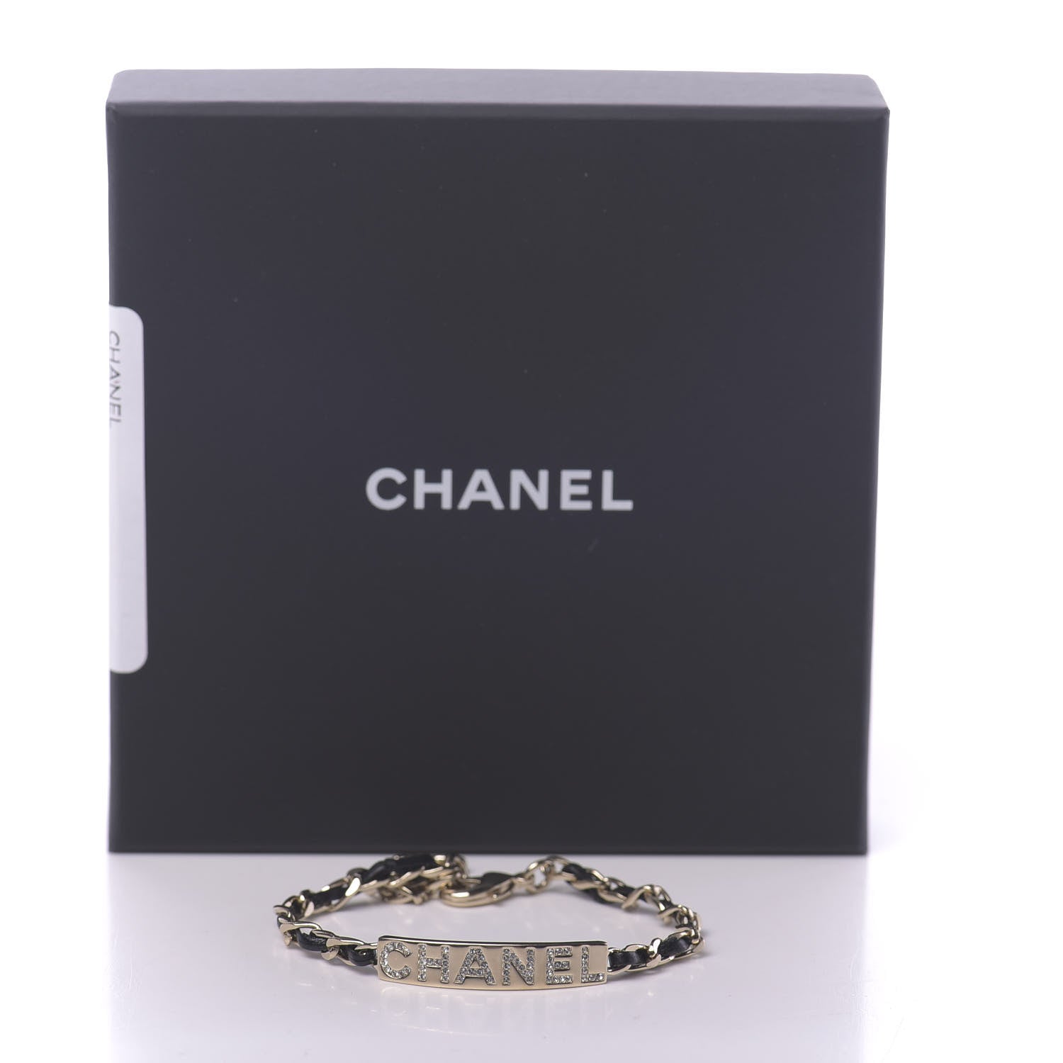 Chanel Metal Lambskin Crystal Sergeant Bracelet Gold 5 of 5