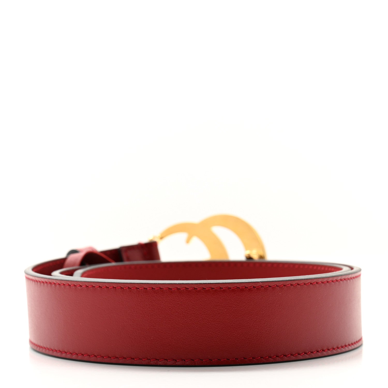 Gucci Plutone Calfskin Double G 30mm Belt 75 30 Red 2 of 5