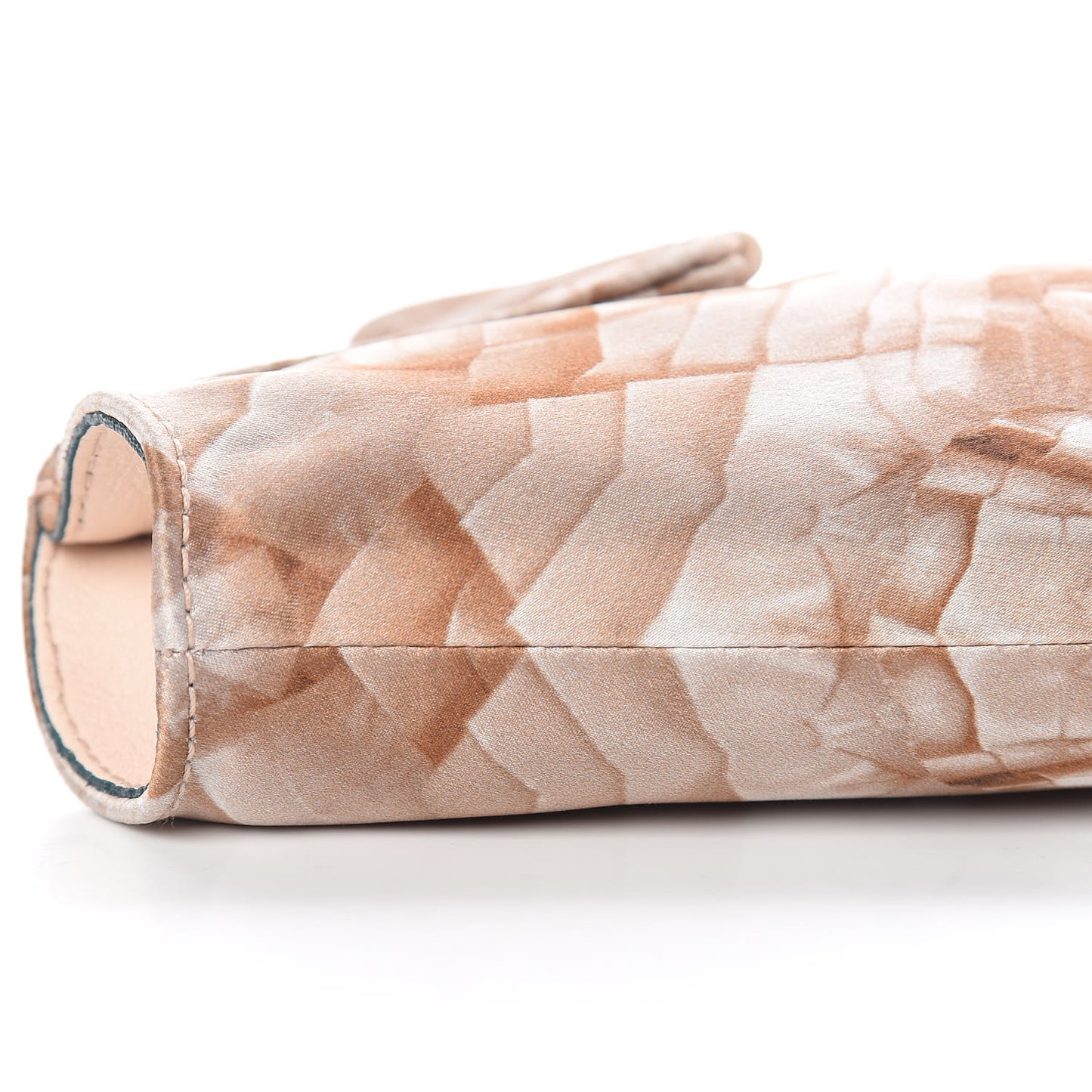 Silk Lace Ruffle Printed Small De Manta Clutch Blush