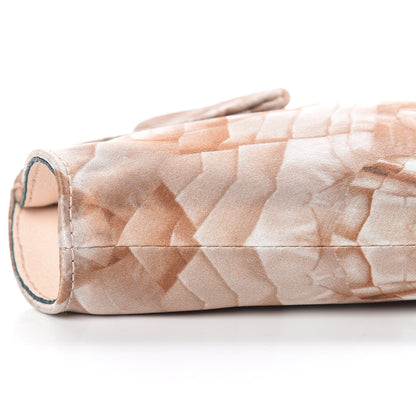Alexander McQueen Silk Lace Ruffle Printed Small De Manta Clutch Blush 6 of 10