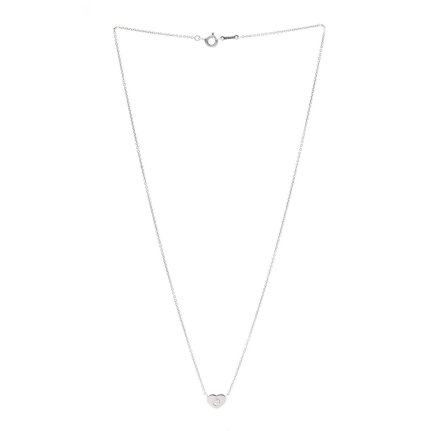 Tiffany Sterling Silver Diamond Paloma Picasso Modern Heart Necklace 3 of 5