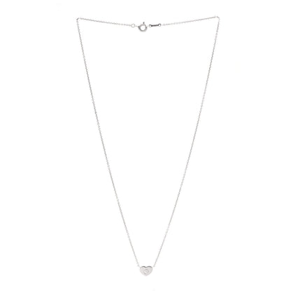 Tiffany Sterling Silver Diamond Paloma Picasso Modern Heart Necklace 3 of 5