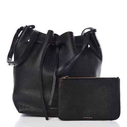 Mansur Gavriel Tumbled Calfskin Bucket Bag Black 1 of 14