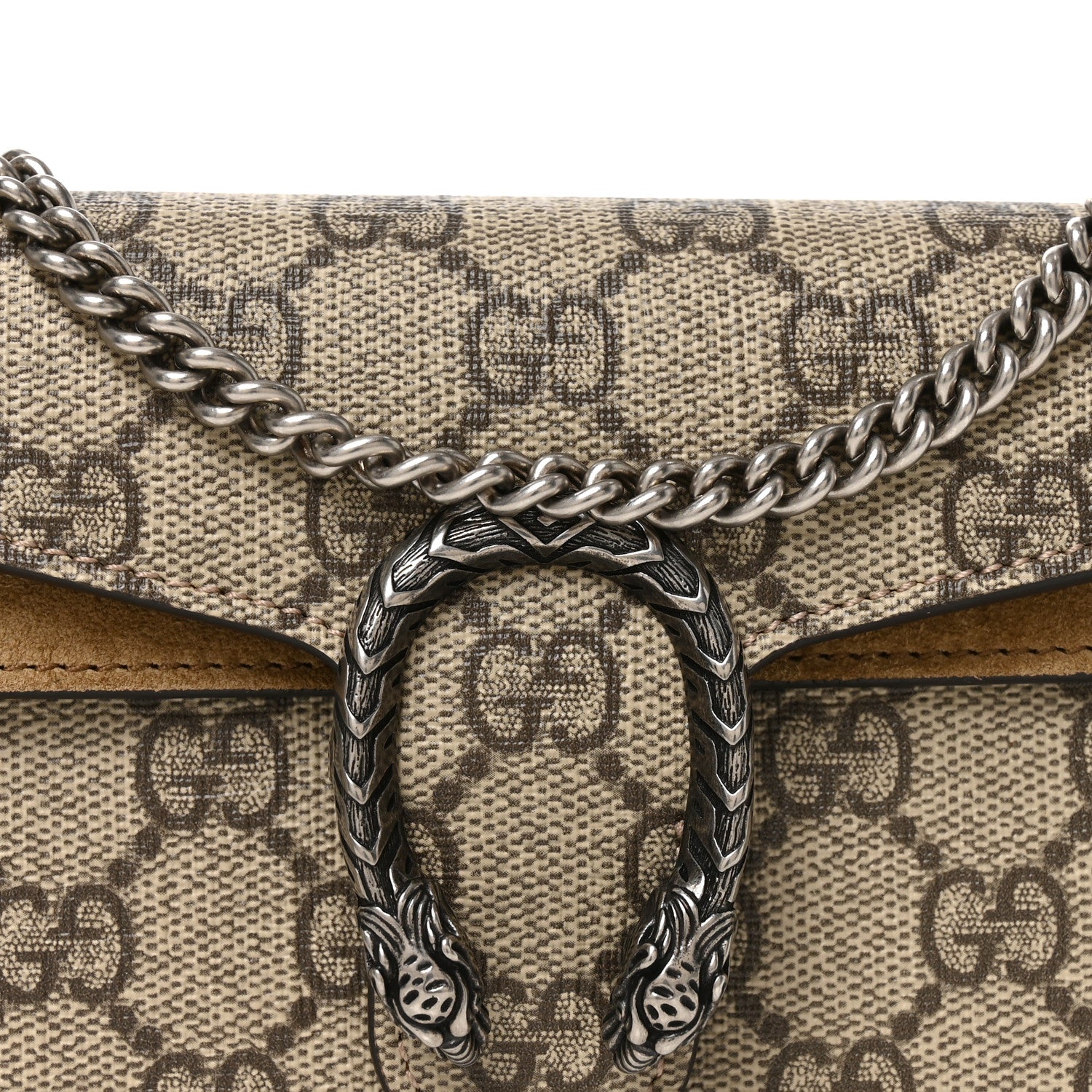 Gucci GG Supreme Monogram Super Mini Dionysus Shoulder Bag Taupe 7 of 9