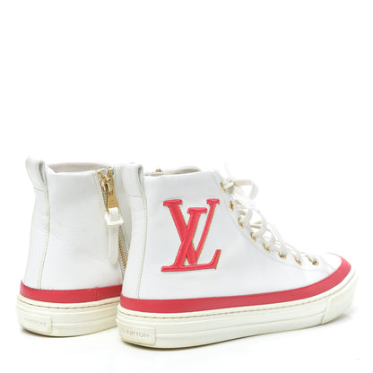 Louis Vuitton Calfskin LV Stellar Sneaker Boots 38 White Framboise 4 of 11