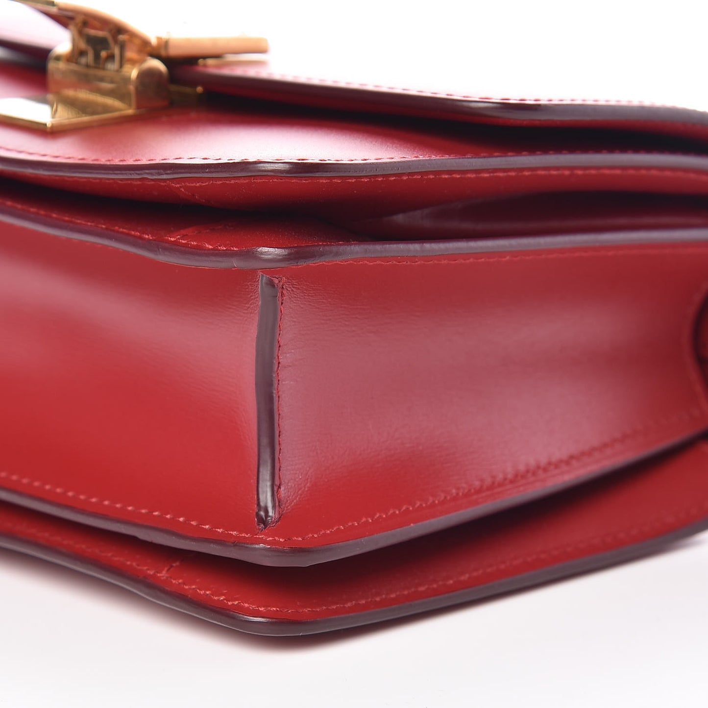 Box Calfskin Small Classic Box Flap Bag Red