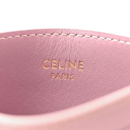 Celine Shiny Calfskin Triomphe Card Holder Petal 6 of 9