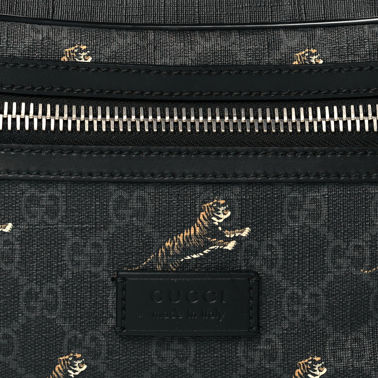 Gucci Soft GG Supreme Monogram Tigers Belt Bag Black Multicolor 7 of 11