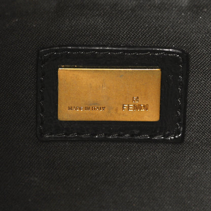 Fendi Vitello Naplak Medium Convertible Baguette Black 6 of 11