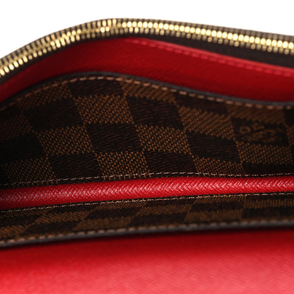 Louis Vuitton Damier Ebene Emilie Wallet Red 5 of 8