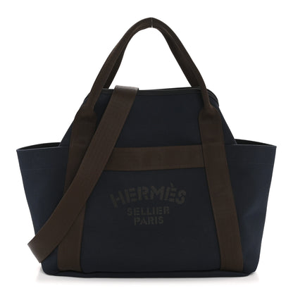 Hermes Toile Sac De Pansage Groom Bleu Navy Feu 1 of 13