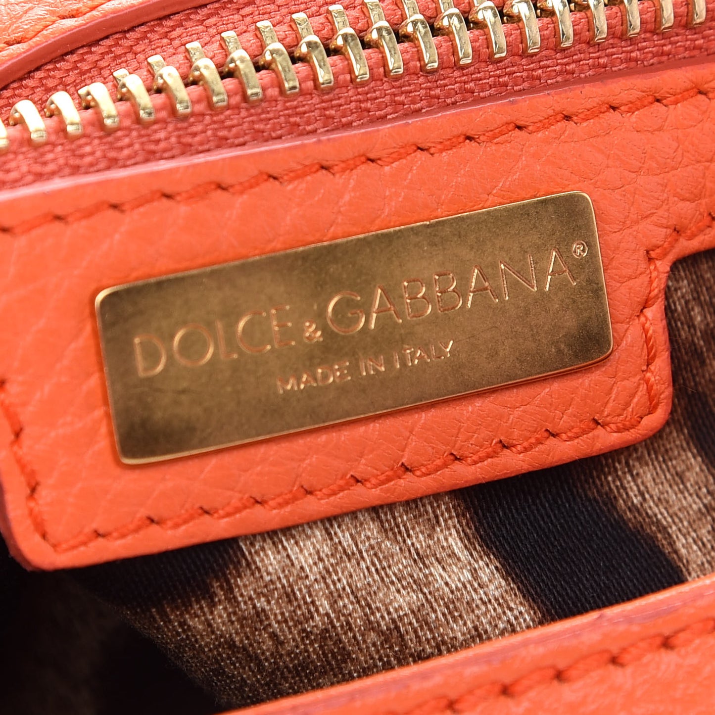 Grained Deerskin Medium Miss Sicily Satchel Orange