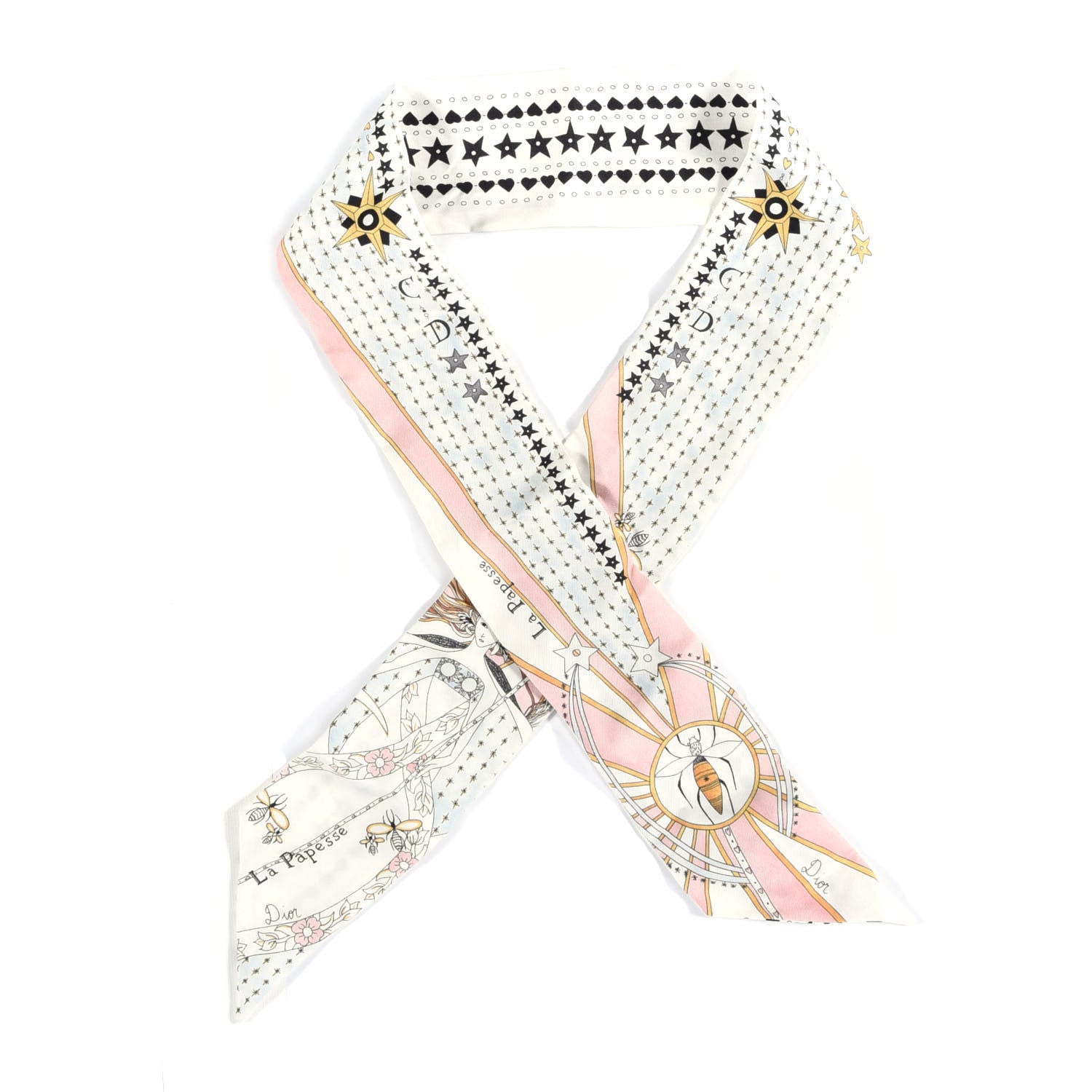 Christian Dior Silk High Priestess Tarot Mitzah Scarf Off White 1 of 4