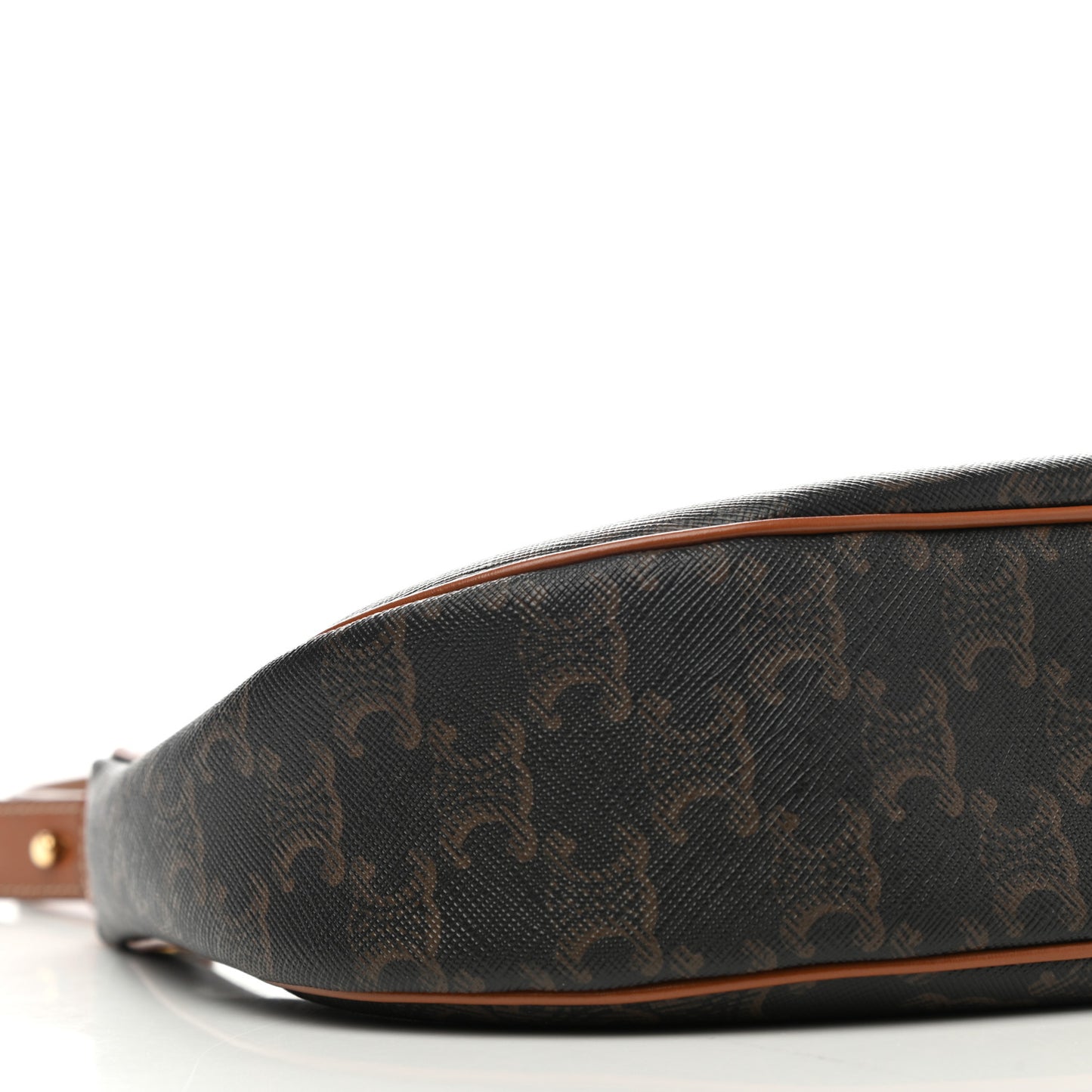 Triomphe Canvas Calfskin Ava Shoulder Bag Tan