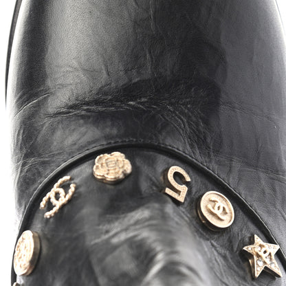Chanel Tumbled Calfskin Short Boots 37 Black 9 of 9