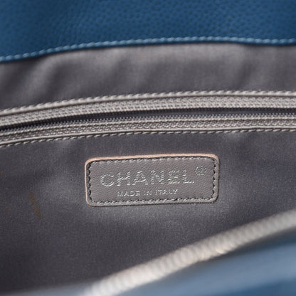 Chanel Caviar Quilted XL Grand Shopping Tote GST Dark Blue 10 of 12