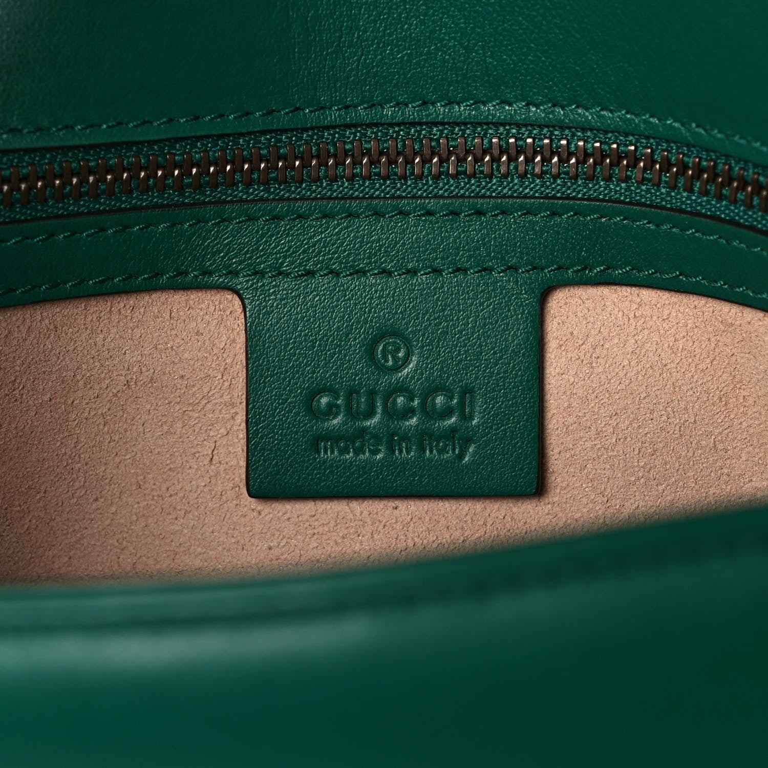 Gucci Calfskin Matelasse Small GG Marmont Shoulder Bag Emerald Green 6 of 11