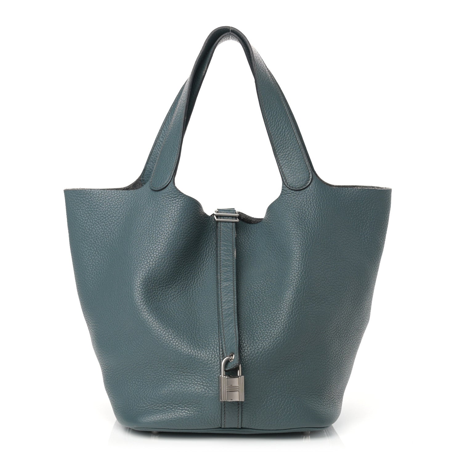 Hermes Taurillon Clemence Picotin Lock 26 GM Bleu Orage 1 of 19