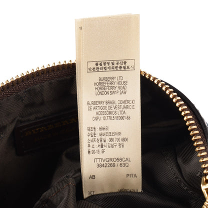 Burberry Haymarket Check Adeline Foldover Clutch Brown 7 of 9