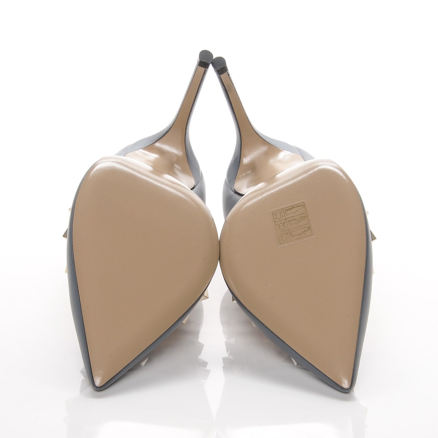 Nappa Rockstud 100mm Pumps 37.5 Stone Poudre