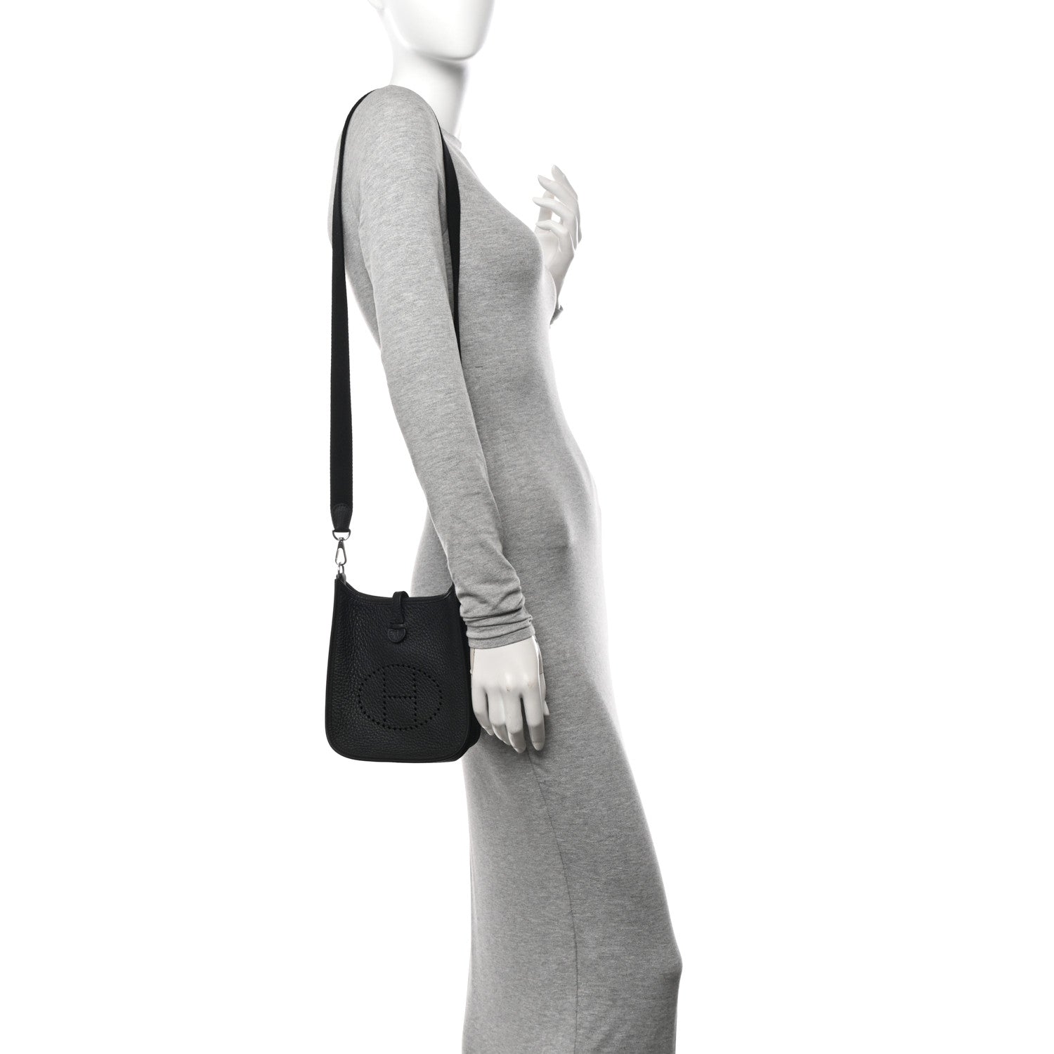 Hermes Taurillon Clemence Evelyne TPM Black 2 of 11