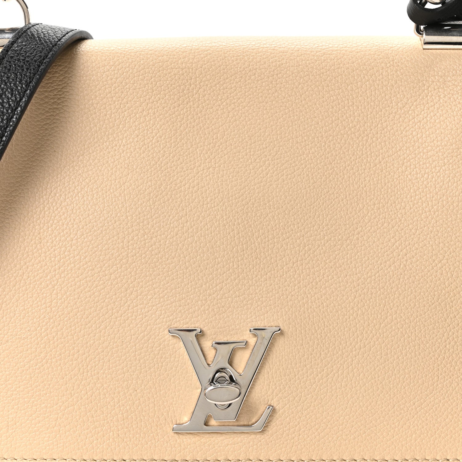 Louis Vuitton Soft Calfskin Lockme II Top Handle Vanille Black 7 of 9