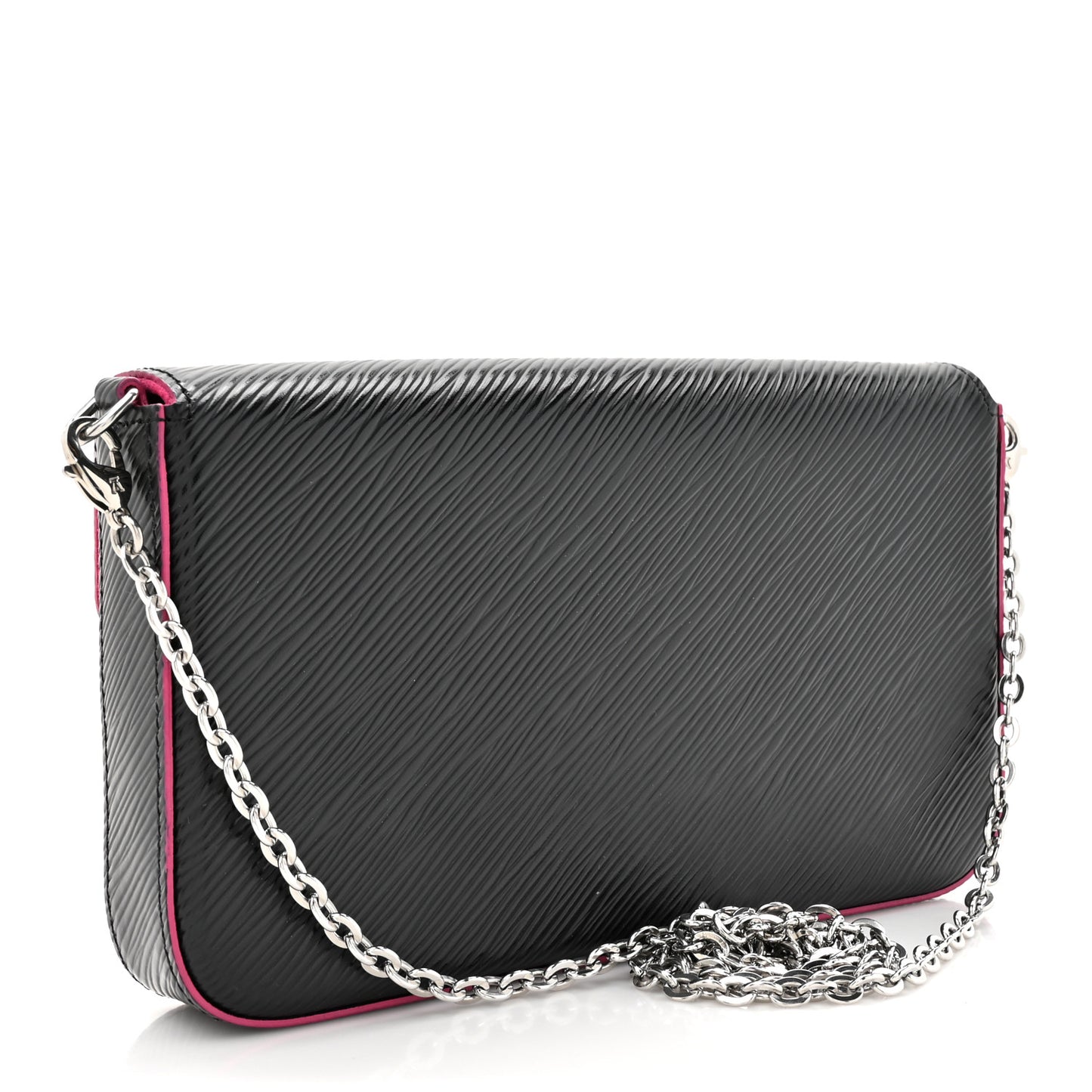 Epi Pochette Felicie Black Hot Pink